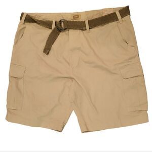 Mens 48 Foundry Cargo Shorts with Belt New with Tag Tan 100 Cotton 11in Inseam